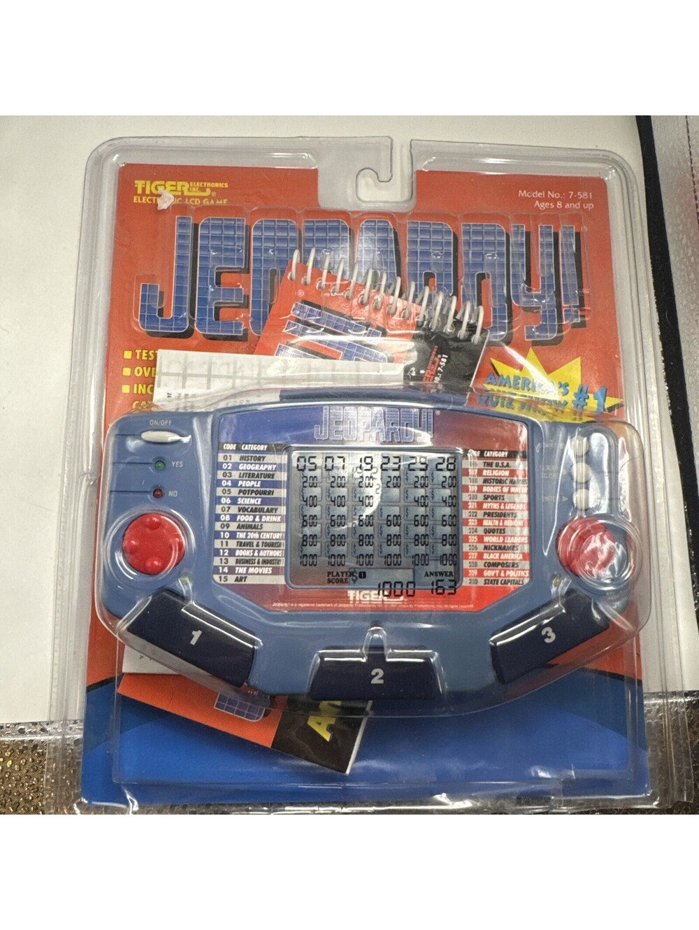 Jeopardy Tiger Electronics Handheld Electronic LCD Game Open box